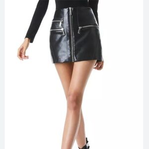 Alice + Olivia Kendall faux leather skirt